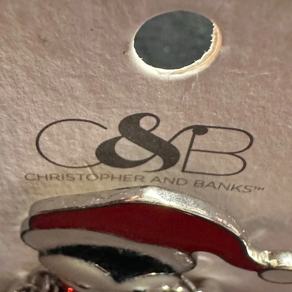 Christopher & Banks Penguin‎ Christmas Brooch Enamel Holiday Pin NWT